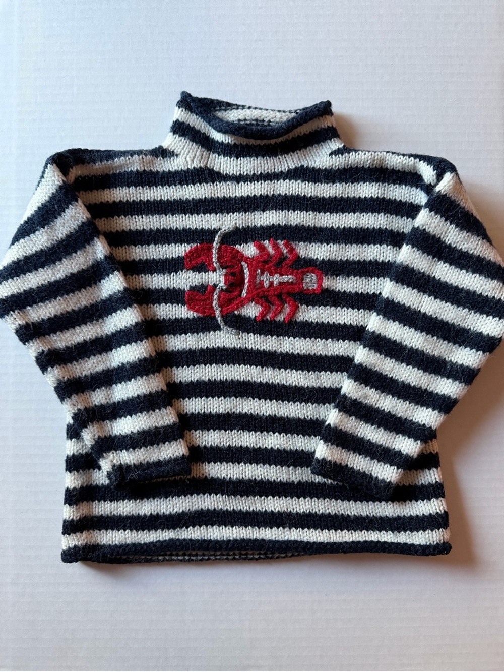 American South Side Alpaca Wool Lobster Sweater 4T 5T Peru